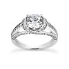 18K White Gold Round Diamond Engagement Ring 1.16ct