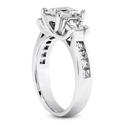 18K White Gold Round Diamond Engagement Ring 1.59ct -Fashion Accessories Shop 18k gold round diamond engagement ring 159ct p 30255 back white 20220426