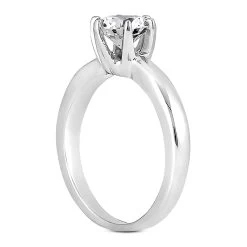 18K White Gold Round Diamond Engagement Ring Set 0.75ct Band: 2.4mm, Eng.: 2.8mm -Fashion Accessories Shop 18k gold round diamond engagement ring set 075ct p 30047 additional white