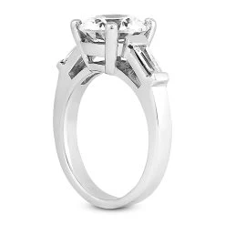 18K White Gold Round Diamond Engagement Ring Set 1.23ct -Fashion Accessories Shop 18k gold round diamond engagement ring set 123ct p 30027 additional white