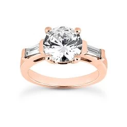 18K White Gold Round Diamond Engagement Ring Set 1.23ct -Fashion Accessories Shop 18k gold round diamond engagement ring set 123ct p 30027 back rose 20220426