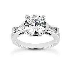 18K White Gold Round Diamond Engagement Ring Set 1.23ct -Fashion Accessories Shop 18k gold round diamond engagement ring set 123ct p 30027 back white 20220420 20220426