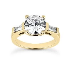 18K White Gold Round Diamond Engagement Ring Set 1.23ct -Fashion Accessories Shop 18k gold round diamond engagement ring set 123ct p 30027 back yellow 20220426
