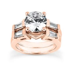 18K White Gold Round Diamond Engagement Ring Set 1.23ct -Fashion Accessories Shop 18k gold round diamond engagement ring set 123ct p 30027 rose 20220426