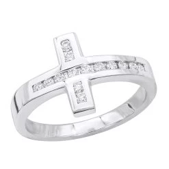 18K White Gold Round Diamond Ladies Ring 0.28ct