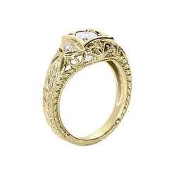 18K White Gold Round Diamond Ladies Ring 0.57ct 10.3mm -Fashion Accessories Shop 18k gold round diamond ladies ring 057ct p 32280 back yellow 20220420 20220426