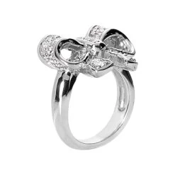 18K White Gold Round Diamond Ladies Ring 0.58ct 5.7mm -Fashion Accessories Shop 18k gold round diamond ladies ring 058ct p 32938 back white 20220426