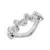 18K White Gold Round Diamond Ladies Ring 0.92ct 6mm