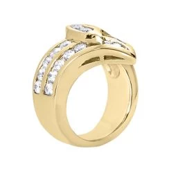 18K White Gold Round Diamond Ladies Ring 1.61ct 19.6mm -Fashion Accessories Shop 18k gold round diamond ladies ring 161ct p 32950 back yellow 20220420 20220426