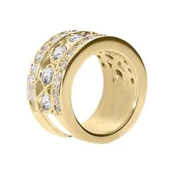 18K White Gold Round Diamond Ladies Ring 1.83ct 11.3mm -Fashion Accessories Shop 18k gold round diamond ladies ring 183ct p 32672 back yellow 20220426