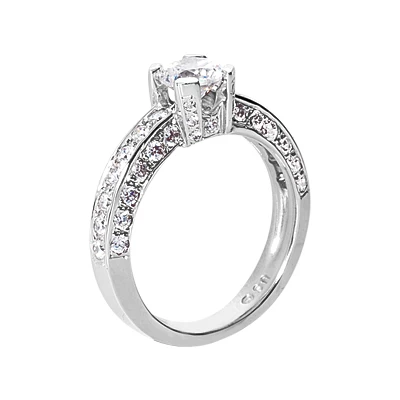 18K White Gold Round Diamond Ladies Ring 1.83ct 4.1mm 5 18K White Gold Round Diamond Ladies Ring 1.83ct 4.1mm - Image 3