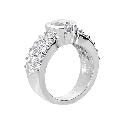 18K White Gold Round Diamond Ladies Ring 2.40ct 6.2mm 5 18K White Gold Round Diamond Ladies Ring 2.40ct 6.2mm - Image 3