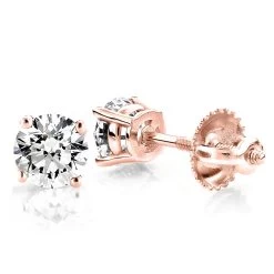 18K White Gold Solitaire Round Diamond Stud Earrings 0.25ct 10 18K White Gold Solitaire Round Diamond Stud Earrings 0.25ct -Fashion Accessories Shop 18k gold solitaire round diamond stud earrings 025ct ro