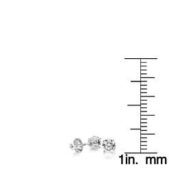 18K White Gold Solitaire Round Diamond Stud Earrings 0.33ct -Fashion Accessories Shop 18k gold solitaire round diamond stud earrings 033ct rulerwh