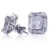 18K White Gold Unique VS Diamond Stud Earrings 2.01ct