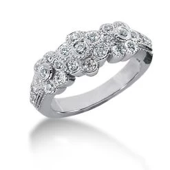 18K White Gold Women's Diamond Ring 0.56ct