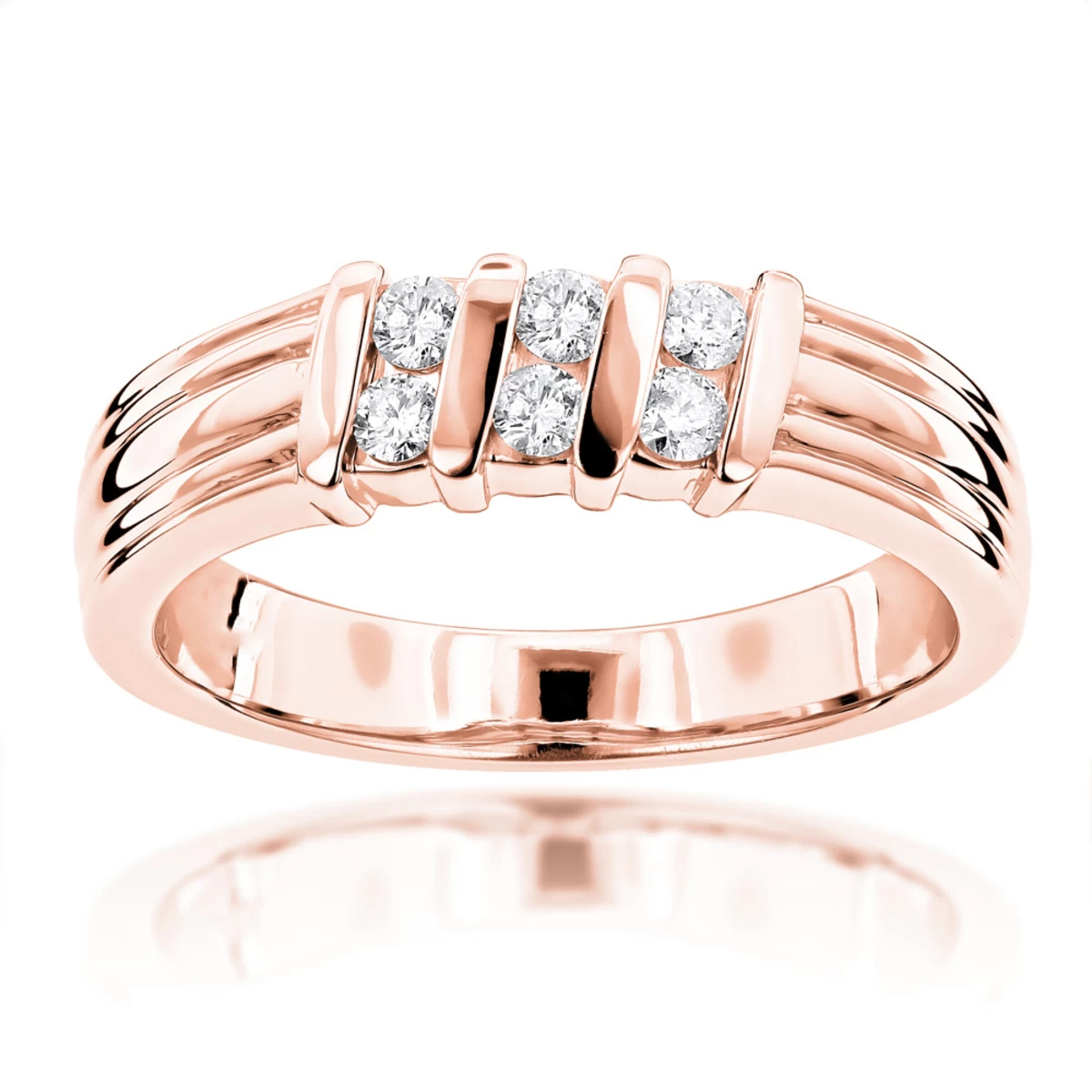 18K Yellow Gold Women's Diamond Wedding Ring 0.30ct 5 18K Yellow Gold Women's Diamond Wedding Ring 0.30ct - Image 3