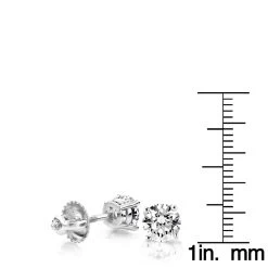 18K White Gold 4 Prong Round Diamond Stud Earrings 2ct -Fashion Accessories Shop 18k white gold 4 prong round diamond stud earrings 2ct p 22 rulerwh