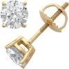 18K Yellow Gold 4 Prong Diamond Stud Earrings 1ct -Fashion Accessories Shop 18k yellow gold 4 prong diamond stud earrings 1ct p 23