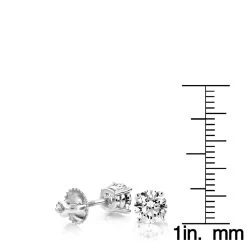 18K White Gold 4 Prong Round Diamond Stud Earrings 1.5 Carats -Fashion Accessories Shop 18k yellow gold 4 prong round diamond stud earrings 15 p 24 rulerwh