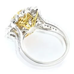 2 Carat 14K White Gold White And Yellow Diamonds Flower Ladies Ring By Luxurman -Fashion Accessories Shop 2 carat 14k gold white and yellow diamonds flower ladies ring by luxurman backwh
