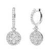 2 Carat Dangling Round Diamond Drop Earrings For Women By Luxurman 14K White Gold -Fashion Accessories Shop 2 carat dangling round diamond drop earrings for women by luxurman 14k gold mainwh