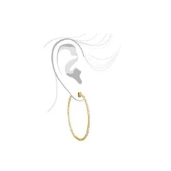 2 Inch Diamond Hoop Earrings 1ct 14K Yellow Gold Inside Out Hoops -Fashion Accessories Shop 2 inch diamond hoop earrings 09ct 14k gold inside out hoops 3 20211114