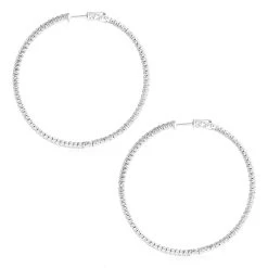 2 Inch Diamond Hoop Earrings 4ct 14K White Gold Inside Out Design 11 2 Inch Diamond Hoop Earrings 4ct 14K White Gold Inside Out Design -Fashion Accessories Shop 2 inch diamond hoop earrings 4ct 14k inside out design p 45906 backwh