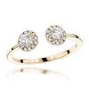 14K Yellow Gold Diamond Halo Ring For Women 0.4ct -Fashion Accessories Shop 2 stone rings 14k gold diamond halo ring for women 04ct ye