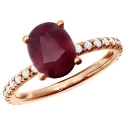 2.8ct Diamonds & Ruby Ring For Women 18K Yellow Gold Engagement Ring By Luxurman 12 2.8ct Diamonds & Ruby Ring For Women 18K Yellow Gold Engagement Ring By Luxurman -Fashion Accessories Shop 28ct diamonds oval ruby ring for women 18k gold engagement ring by luxurman 018401 rose