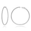 2mm 2in Inside Out Diamond Hoop Earrings For Women 1.6ct 14K White Gold -Fashion Accessories Shop 2mm 175in inside out diamond hoop earrings for women 16ct 14k gold wh