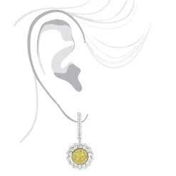 3 Carat 14K White Gold White Yellow Diamond Flower Earrings For Women By Luxurman 12 3 Carat 14K White Gold White Yellow Diamond Flower Earrings For Women By Luxurman -Fashion Accessories Shop 3 carat 14k gold white yellow diamond flower earrings for women by luxurman bodwh
