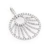 3D Diamond Circle Pendant 1.32ct 14K White Gold