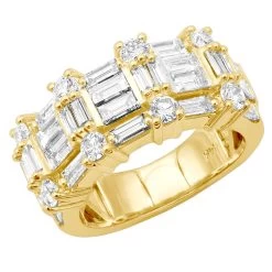 4 Carat Ladies Diamond Ring 14K White Gold Unique Wedding Band Baguette Diamonds -Fashion Accessories Shop 4 carat ladies diamond ring 14k gold unique wedding band baguette diamonds 000995 yellow