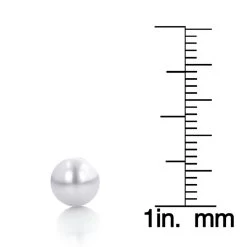 5.5-6mm 14K White Gold White Freshwater Pearl Stud Earrings -Fashion Accessories Shop 55 6mm 14k gold white freshwater pearl stud earrings p 5903 ruler