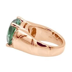 6 Carat Green Emerald Diamond Ring 14K Yellow Gold 0.15ct -Fashion Accessories Shop 6 carat green emerald diamond ring 14k gold 015ct p 29465 backro