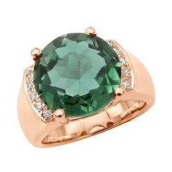 6 Carat Green Emerald Diamond Ring 14K Yellow Gold 0.15ct -Fashion Accessories Shop 6 carat green emerald diamond ring 14k gold 015ct p 29465 ro