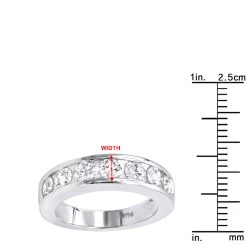 7 Stone Anniversary Ring 1.5 Carats 14K White Gold Diamond Wedding Band For Women -Fashion Accessories Shop 7 stone anniversary ring 15 carats 14k gold diamond wedding band for women 000793 rulerwh