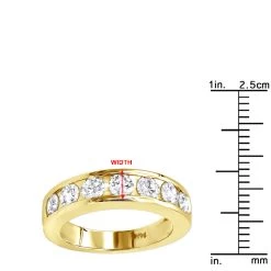 7 Stone Anniversary Ring 1.5 Carats 14K White Gold Diamond Wedding Band For Women -Fashion Accessories Shop 7 stone anniversary ring 15 carats 14k gold diamond wedding band for women 000793 rulerye