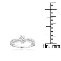Affordable Engagement 14K White Gold Diamond Ring 0.34ct -Fashion Accessories Shop affordable engagement rings 14k gold diamond ring 34ct p 7169 rulerwh
