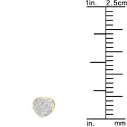 Affordable Real Diamond Heart Earrings Studs For Women & Girls 10K Yellow Gold -Fashion Accessories Shop affordable real diamond heart earrings studs for women girls solid 10k gold 501462 ruler yellow
