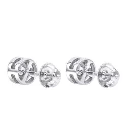 Affordable Solitaire Diamond Stud Earrings 10K White Gold 0.15ct By Luxurman -Fashion Accessories Shop affordable solitaire diamond stud earrings in 10k gold 015ct by luxurman back white