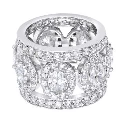 Unique 18K White Gold Designer Wide Diamond Eternity/Anniversary Band 9ct 11 Unique 18K White Gold Designer Wide Diamond Eternity/Anniversary Band 9ct -Fashion Accessories Shop anniversary rings unique 18k gold designer wide diamond eternity band 9ct backwh