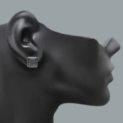Black Diamond Cube Earrings 0.50ct Silver Black PVD -Fashion Accessories Shop black diamond cube earrings 050ct silver black pvd p 46786bod
