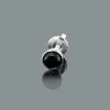 Black Diamond Earring Stud 0.50ct 14K White Gold