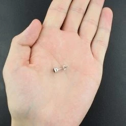 Black Diamond Earring Stud 0.50ct 14K White Gold -Fashion Accessories Shop black diamond earring stud 050ct 14k gold p 46798back