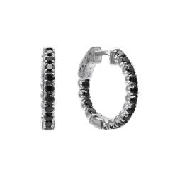 14K Black Plated Gold Black Diamond Hoop Earrings 1.93ct 10 14K Black Plated Gold Black Diamond Hoop Earrings 1.93ct -Fashion Accessories Shop black diamond jewelry 14k diamond hoop earrings 193ct p 35678 wh