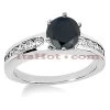 14K White Gold Thin Black Diamond Engagement Ring 0.94ct -Fashion Accessories Shop black diamond jewelry engagement ring 094ct 14k gold p 45890