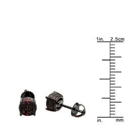 Black Diamond Stud Earrings 0.25ct Sterling Silver -Fashion Accessories Shop black diamond stud earrings 025ct sterling silver p 45412 ruler