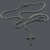 Black Rhodium 10K White Gold Black Diamond Rosary Chain Necklace 2 Black Rhodium 10K White Gold Black Diamond Rosary Chain Necklace -Fashion Accessories Shop black rhodium 10k black diamond rosary chain necklace p 7101